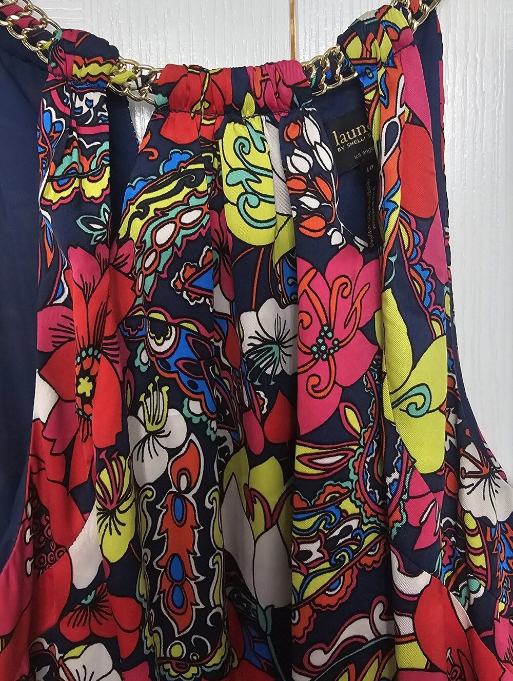 Laundry by Shelli Segal Halter maxi dress size 10 - Picture 6 of 8